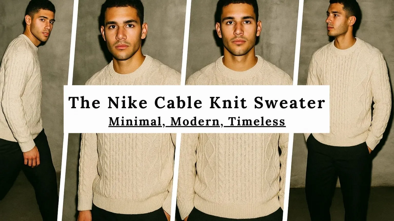 Nike Cable Knit Sweater: Minimal, Modern, Timeless