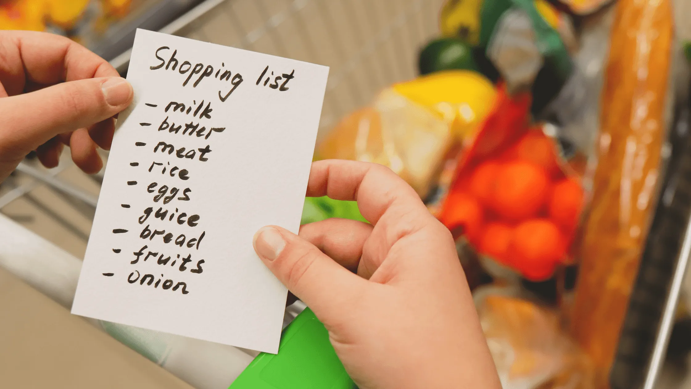 Plan Your Meals and Stick to a Grocery List