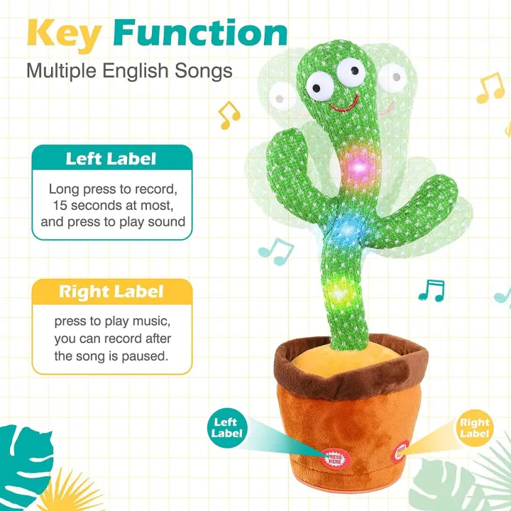 Dancing Cactus Talking Plush Toy
